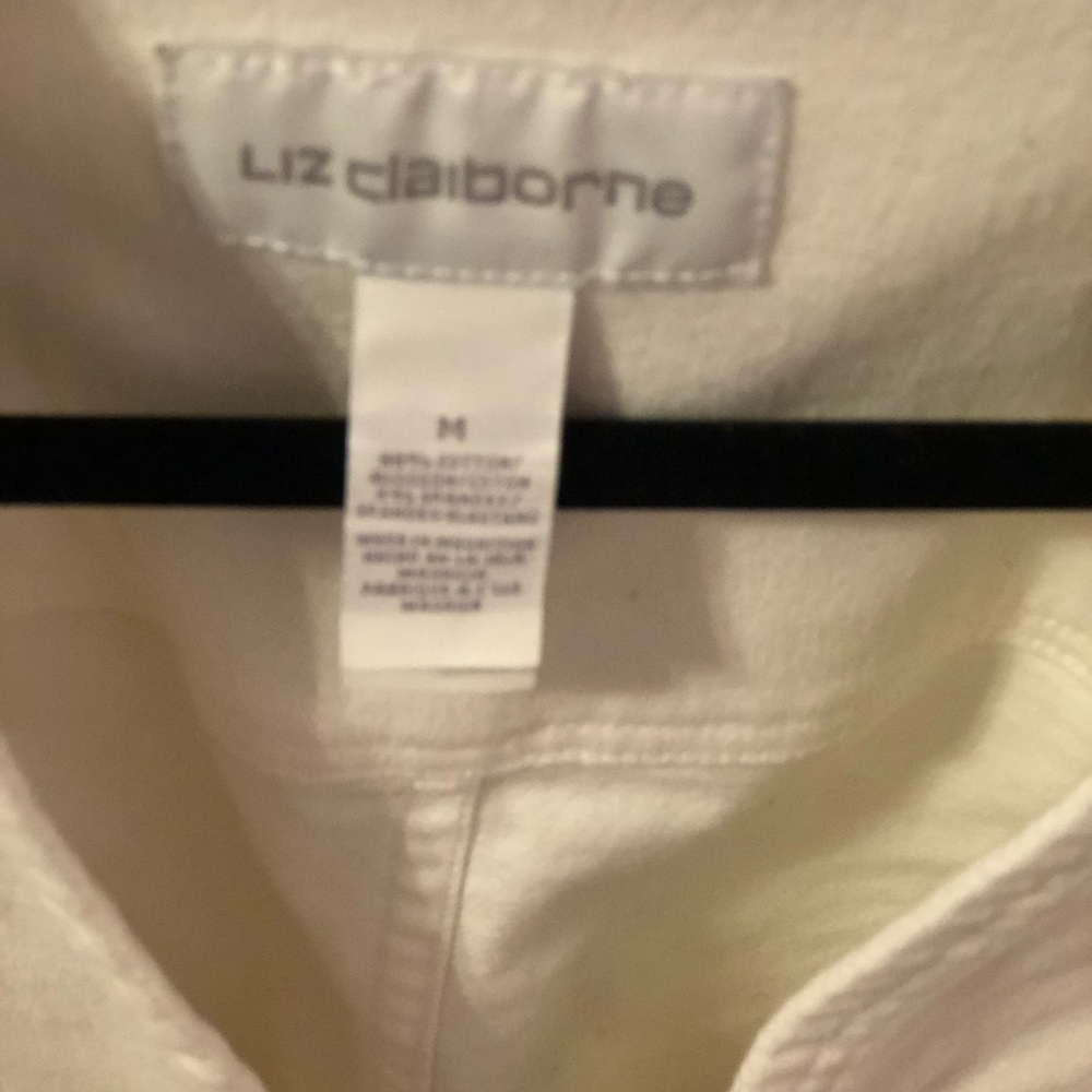 Liz Claiborne white denim jacket - Picture 2 of 4